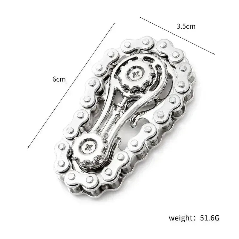 Metal Sprockets Flywheel Gear Fingertip Gyro Fidgeting Spinner Antistress Anxiety Bike Chains Spinner Fidget Toys for Adult Kids