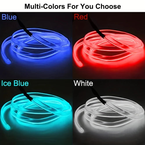 5m EL Wire Car Interior Ambient Lights Strip USB DIY Decorative Dash Board Console Auto LED Ambient Light Car Interior Lamps