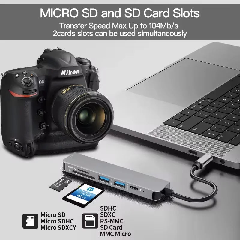 USB C Hub to 4K HDMI-Compatible USB 3.0 2.0 Type C PD Charging Dock for MacBook iPad Samsung S10 Dex TV Mouse Keyboard U Disk