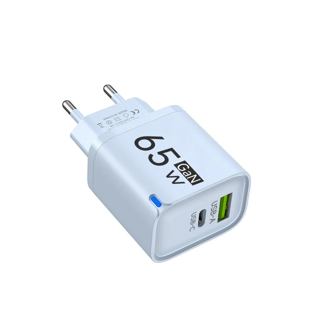 65W USB Fast Charging Charger Type C High Speed Charge Mobile Phone Wall Adapter For iPhone Honor Xiaomi Huawei Samsung Oneplus