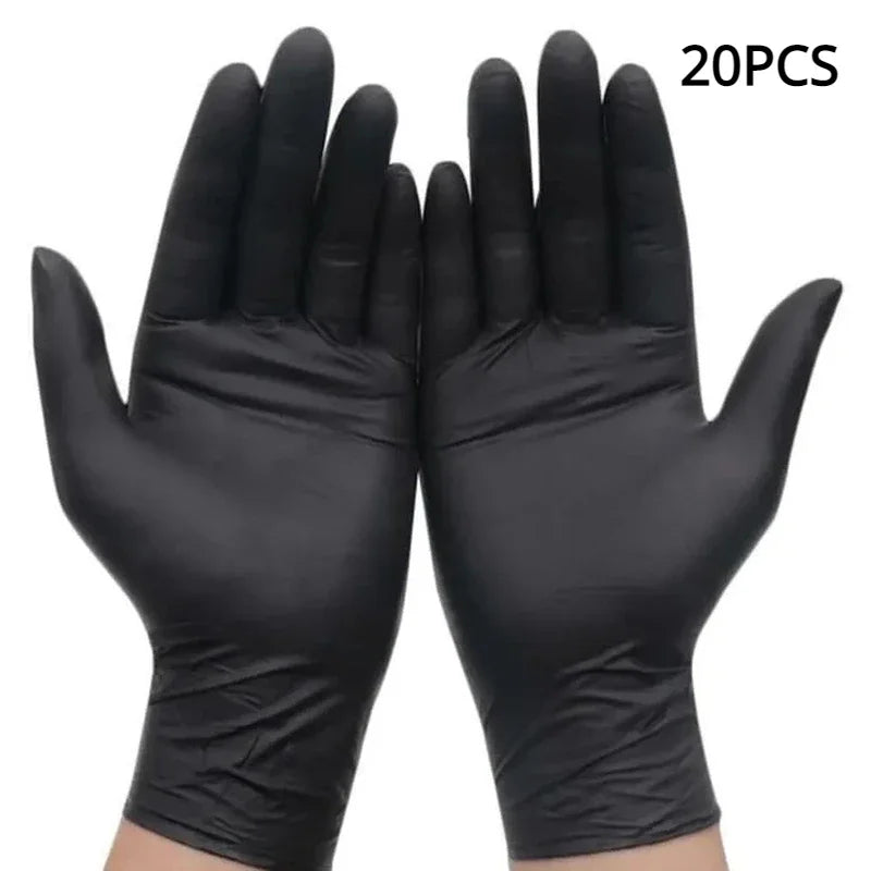 Black Disposable Nitrile Gloves Latex & Powder Free for Tattooing Manicures Salon Cleaning Disposable Food Working Latex Glove