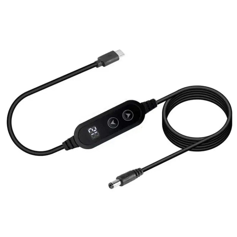 USB-C to DC Boost Converter Cable – 5V to 12V Fast Charging Adapter for Router, TV Box & More