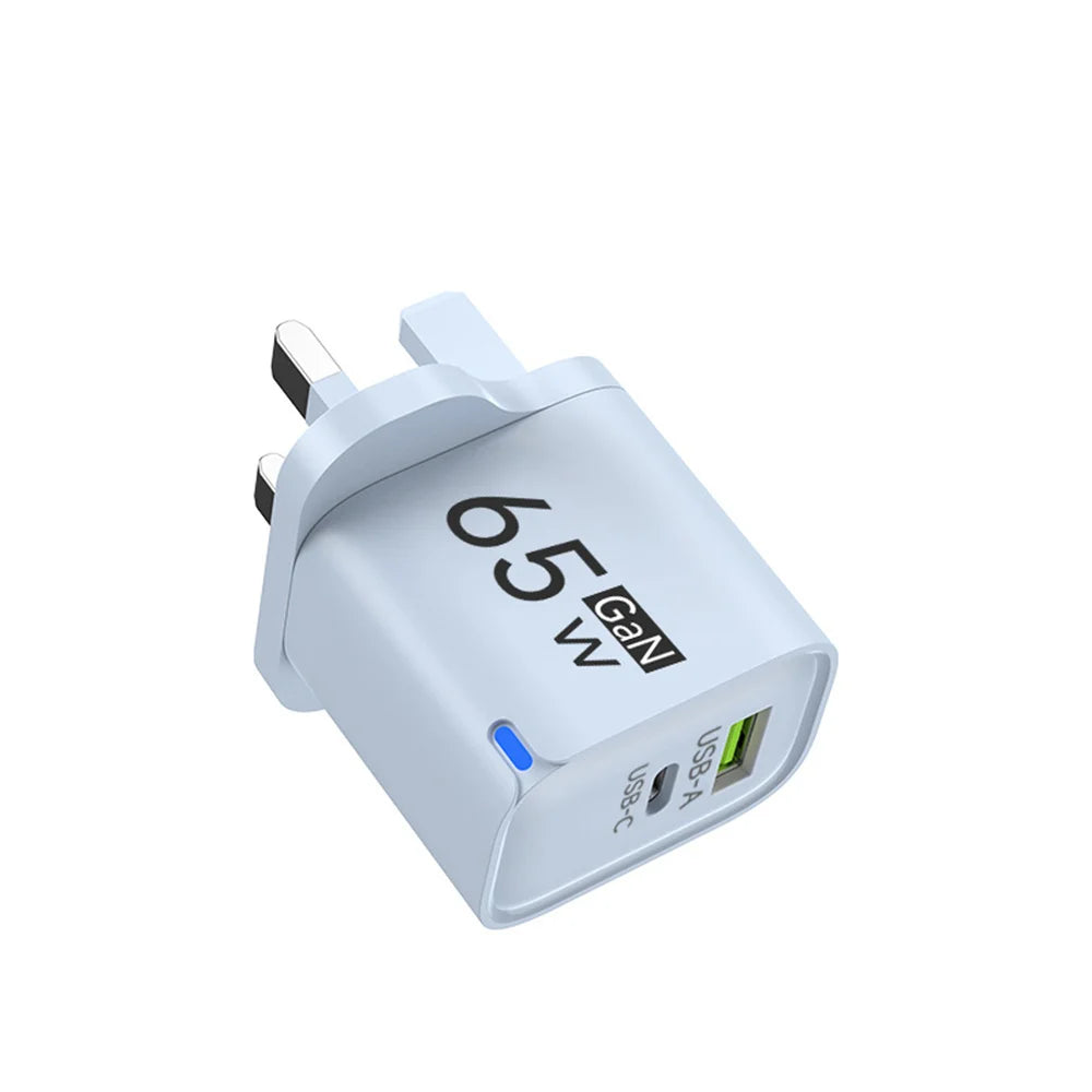 65W USB Fast Charging Charger Type C High Speed Charge Mobile Phone Wall Adapter For iPhone Honor Xiaomi Huawei Samsung Oneplus