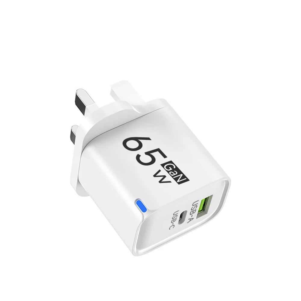 65W USB Fast Charging Charger Type C High Speed Charge Mobile Phone Wall Adapter For iPhone Honor Xiaomi Huawei Samsung Oneplus