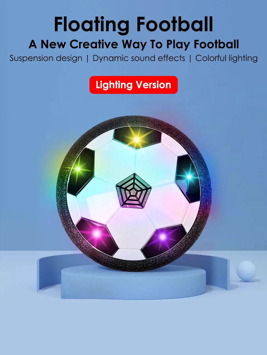 LED Hover Soccer Ball Air Power Training Ball Playing Football Indoor Outdoor Game  Sport Toys  Birthday Gifts for Kids Soccer