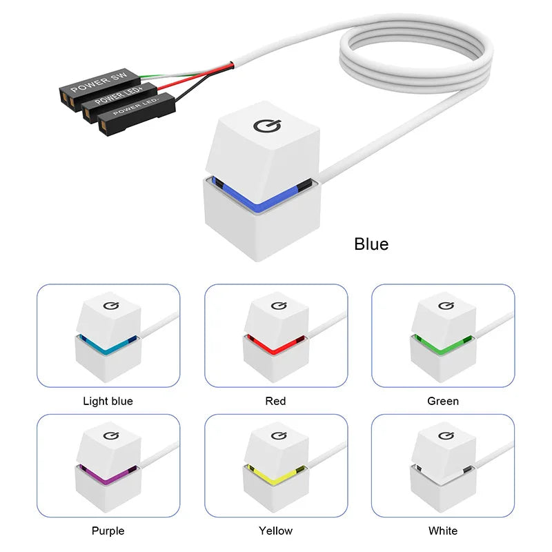 Computer Desktop Power Switch Extension Cable LED Motherboard External Start On Off Button 1 1.85 2 5 10M For Home Office