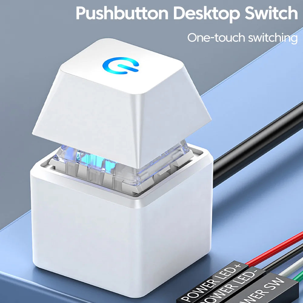 Computer Desktop Power Switch Extension Cable LED Motherboard External Start On Off Button 1 1.85 2 5 10M For Home Office